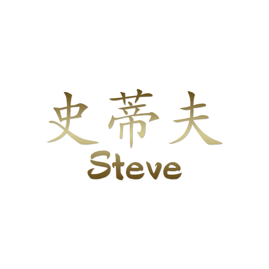 Chinese Symbol Steve Name - Decal Sticker - Multiple Colors